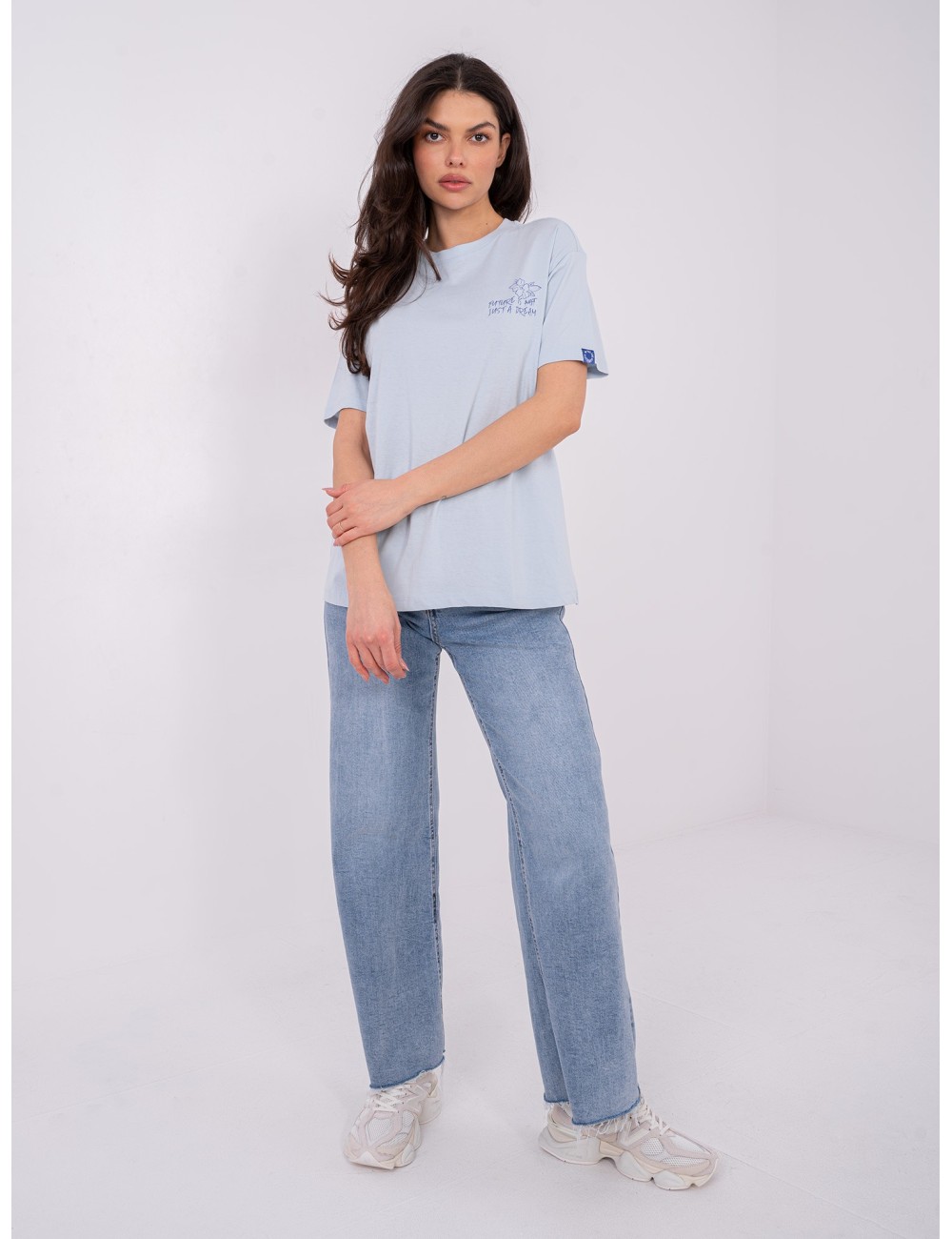 T-shirt-D12022M02842A-jasny różowy