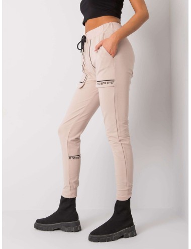 Khaki spodnie dresowe z kieszeniami