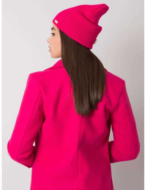 RUE PARIS Jasnofioletowa czapka beanie z dzianiny
