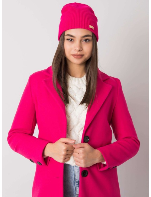 RUE PARIS Jasnofioletowa czapka beanie z dzianiny