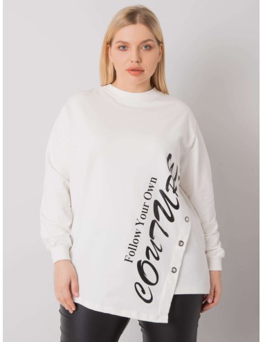 Melanżowa bluzka plus size z napisem