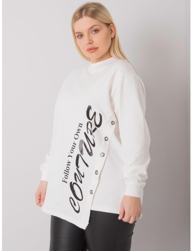 Melanżowa bluzka plus size z napisem