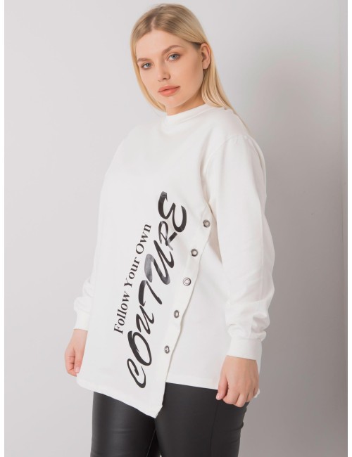 Melanżowa bluzka plus size z napisem