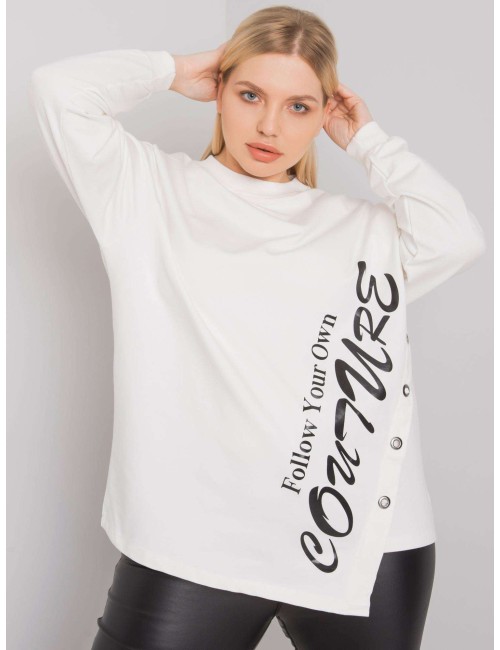 Melanżowa bluzka plus size z napisem