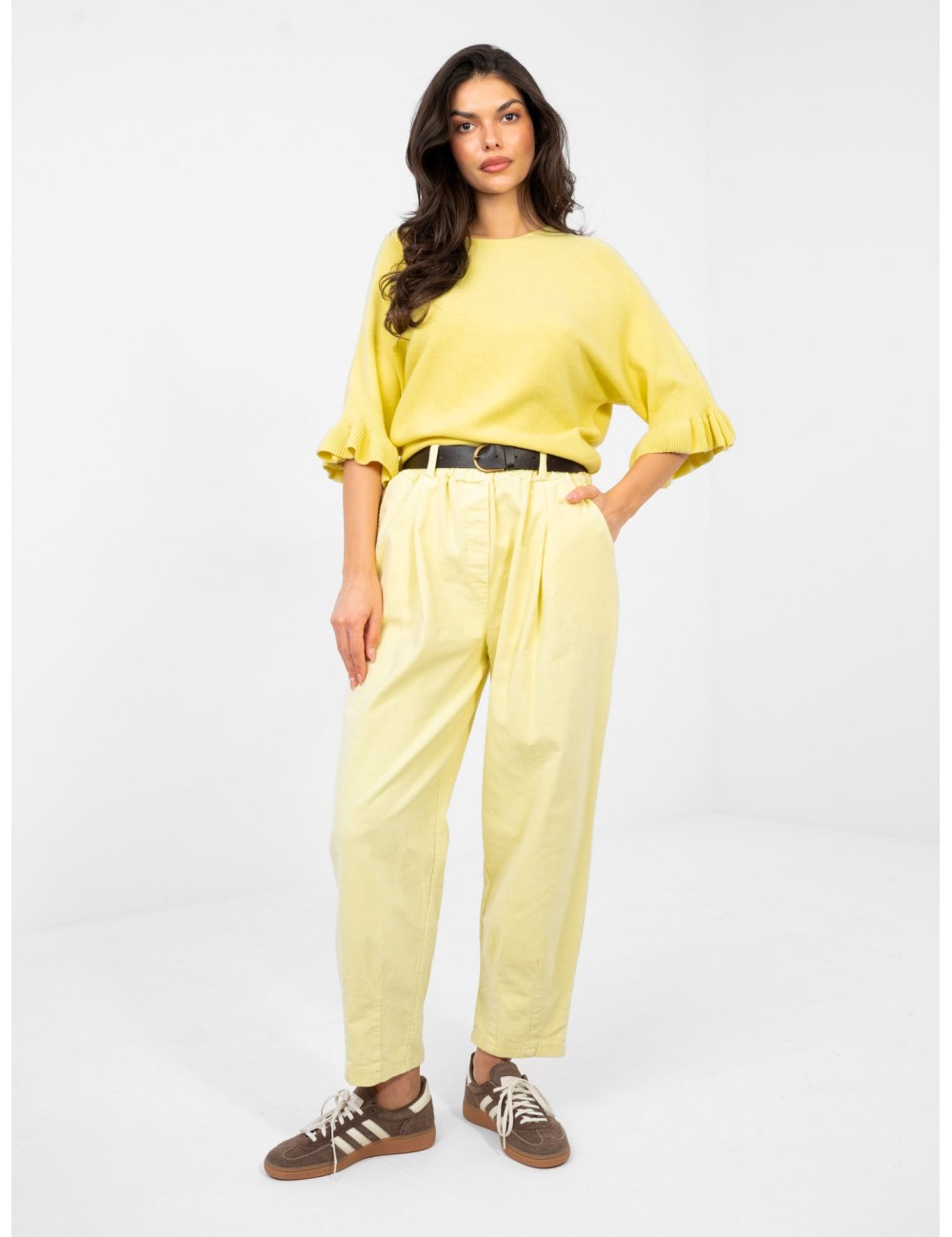 Sweter-IT-SW-99244.98-ciemny żółty