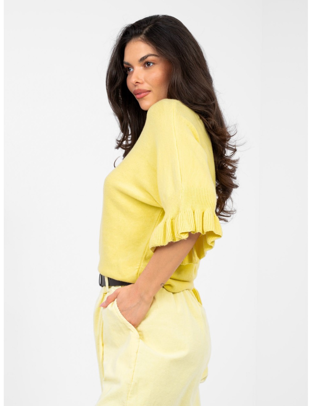 Sweter-IT-SW-99244.98-ciemny żółty