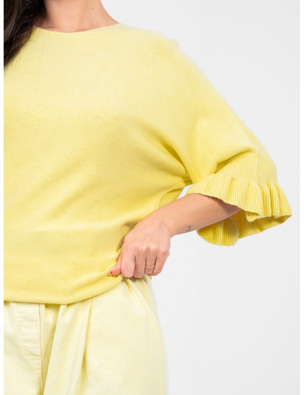 Sweter-IT-SW-99244.98-ciemny żółty