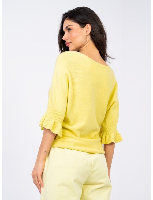 Sweter-IT-SW-99244.98-ciemny żółty
