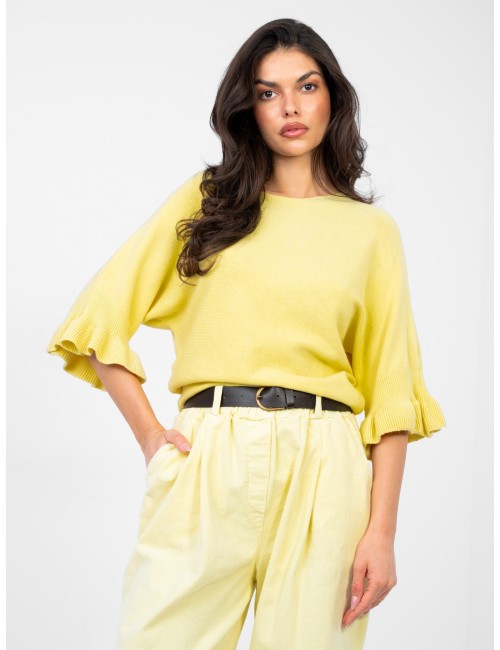 Sweter-IT-SW-99244.98-ciemny żółty