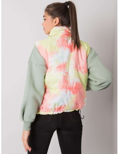 Żółto-pomarańczowa kamizelka bez kaptura