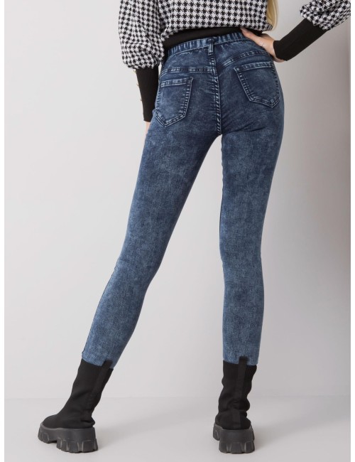 Szare jeansy slim fit z paskiem