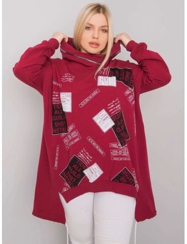 Bluza plus size z nadrukiem i aplikacją