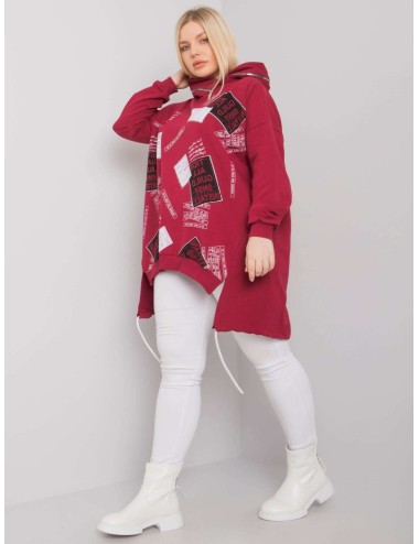Bluza plus size z nadrukiem i aplikacją