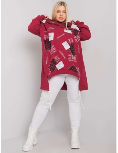 Bluza plus size z nadrukiem i aplikacją