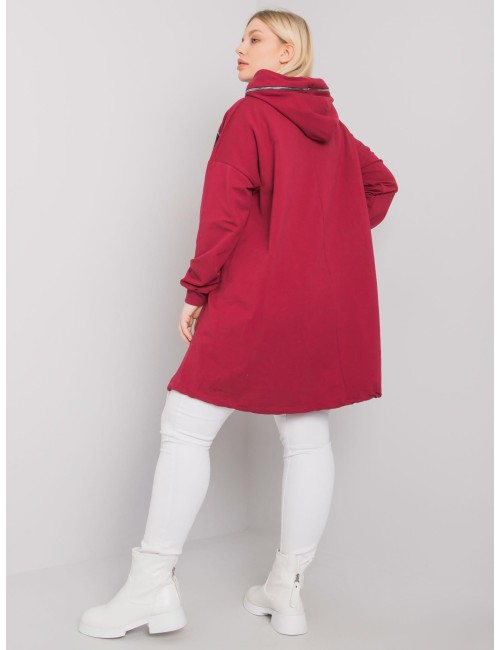 Bluza plus size z nadrukiem i aplikacją