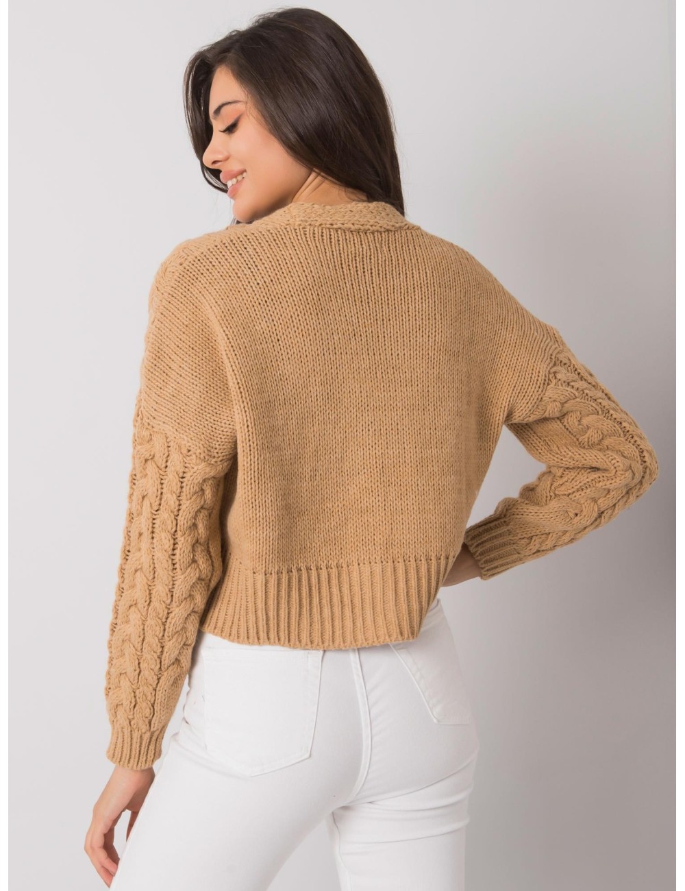 SUBLEVEL sweter w warkocze