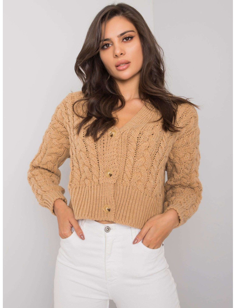 SUBLEVEL sweter w warkocze