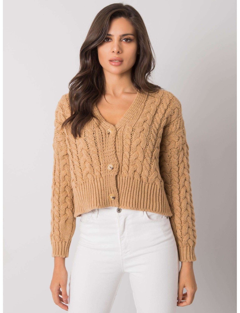 SUBLEVEL sweter w warkocze