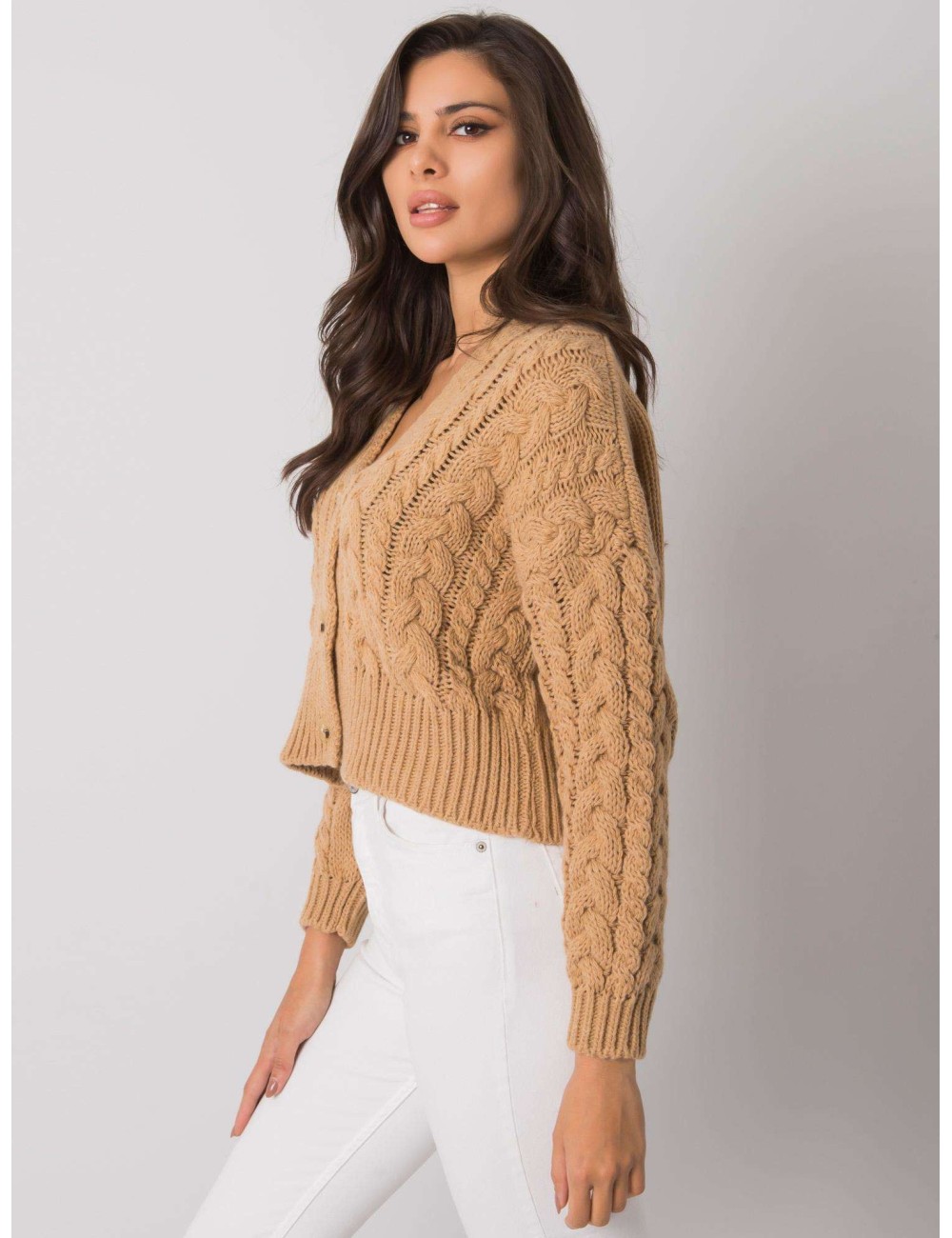 SUBLEVEL sweter w warkocze