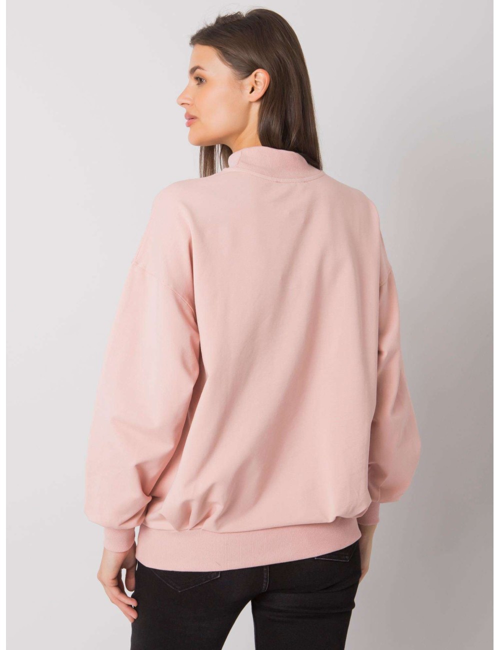 RUE PARIS Czarna damska bluza bez kaptura