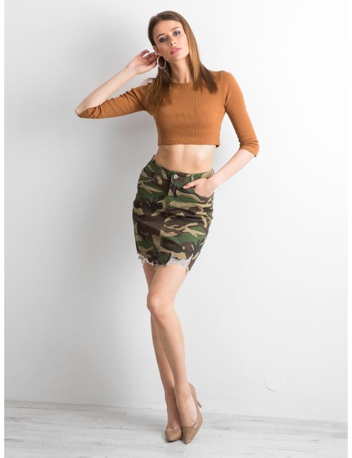 Spódnica w militarne wzory