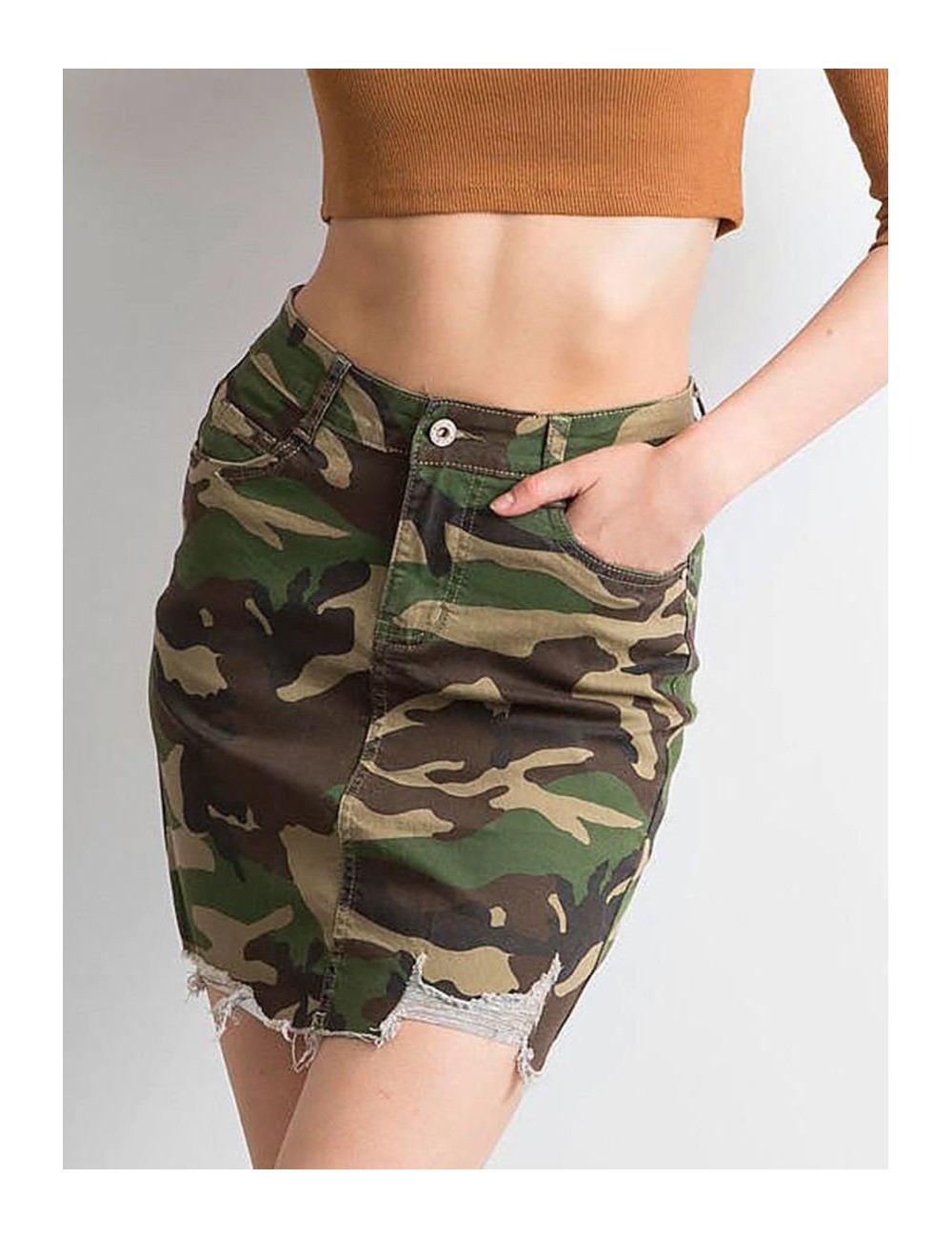 Spódnica w militarne wzory