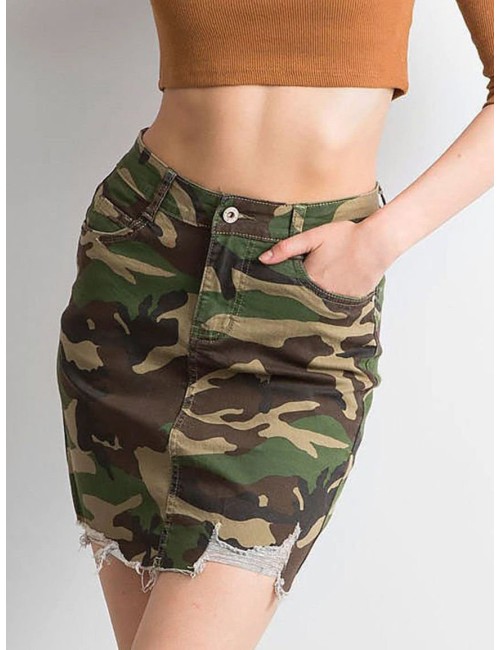 Spódnica w militarne wzory