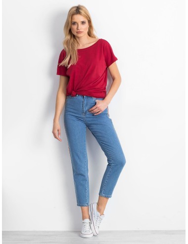 T-shirt z dekoltem z tyłu