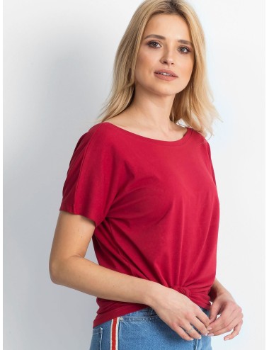 T-shirt z dekoltem z tyłu