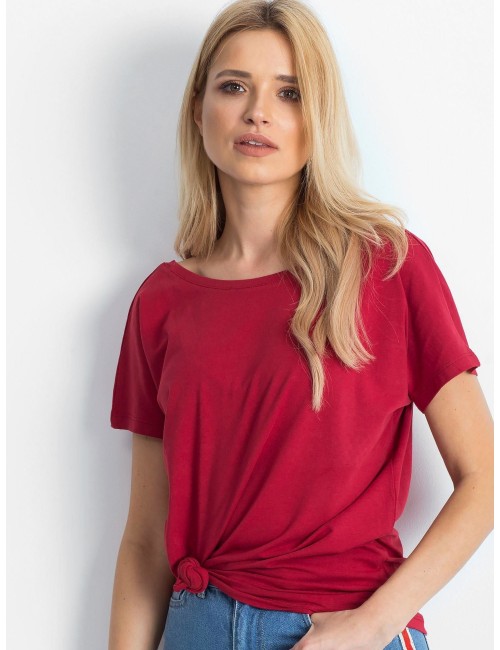 T-shirt z dekoltem z tyłu