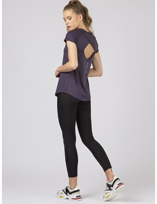 Damski sportowy t-shirt fioletowy TOMMY LIFE