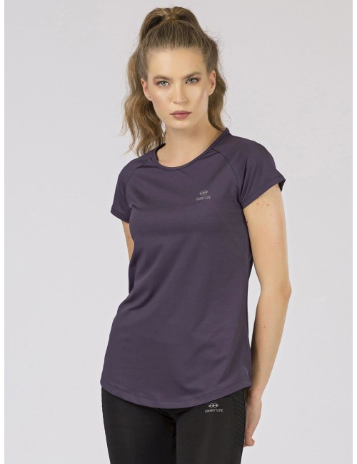 Damski sportowy t-shirt fioletowy TOMMY LIFE
