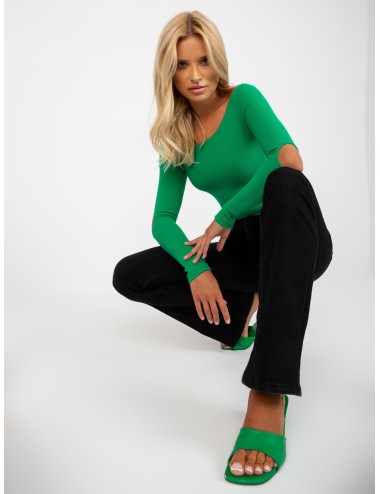 Dopasowana bluzka basic w prążki RUE PARIS
