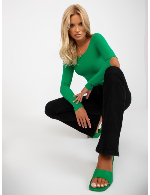 Dopasowana bluzka basic w prążki RUE PARIS