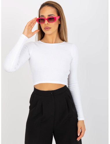 Krótka bluzka basic w prążki RUE PARIS