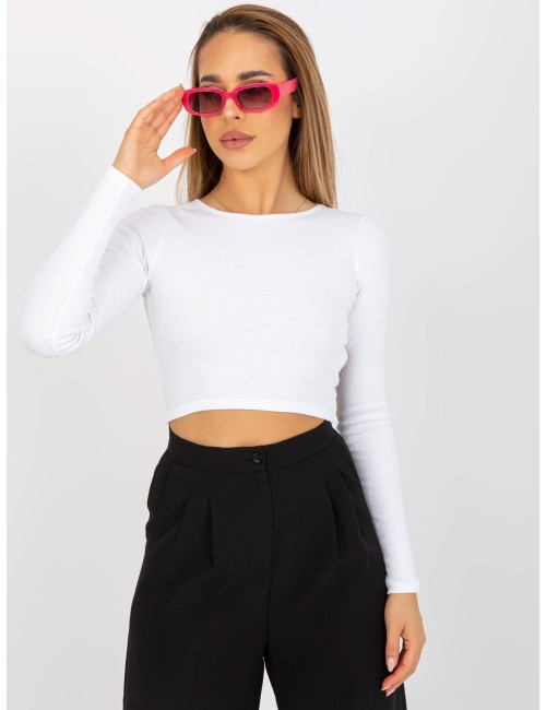 Krótka bluzka basic w prążki RUE PARIS