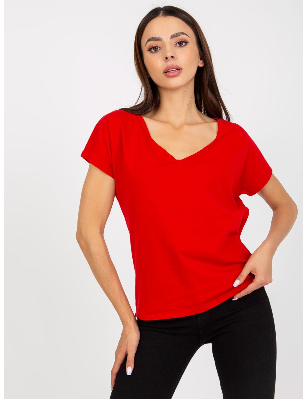 Damski t-shirt basic z bawełny