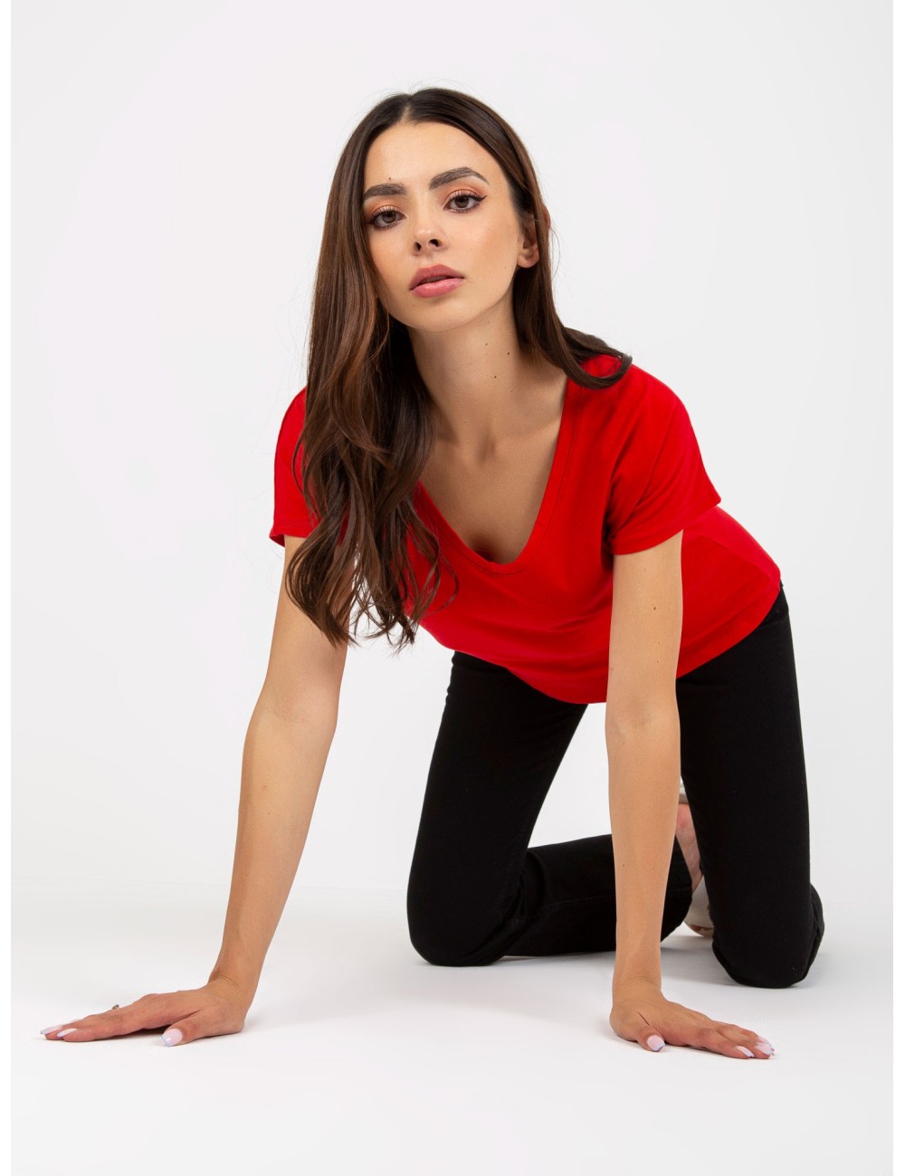 Damski t-shirt basic z bawełny