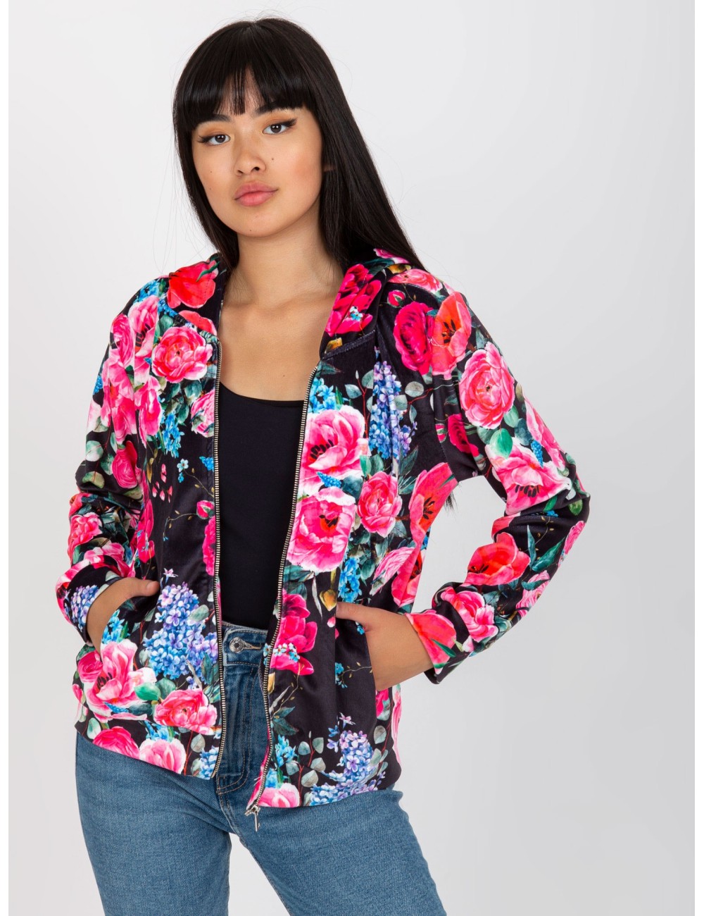 Rozpinana bluza w kwiaty RUE PARIS