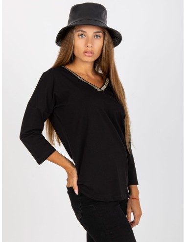 Bluzka oversize z dekoltem V RUE PARIS
