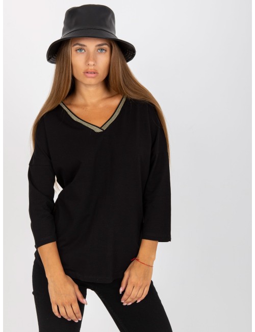 Bluzka oversize z dekoltem V RUE PARIS