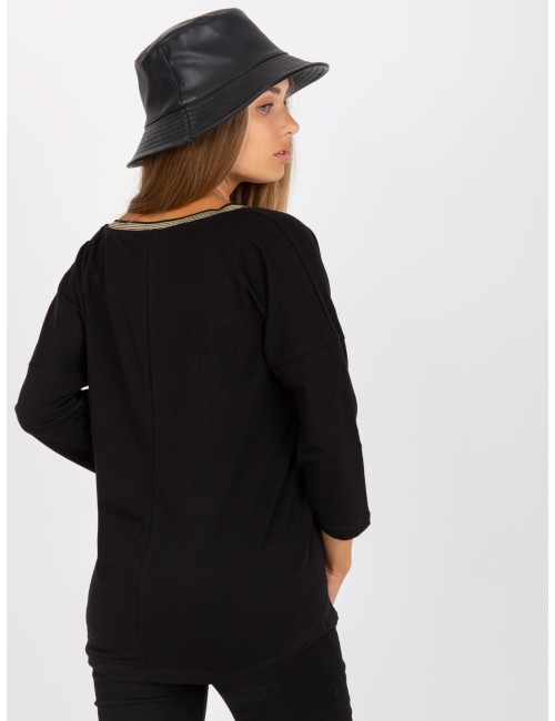 Bluzka oversize z dekoltem V RUE PARIS