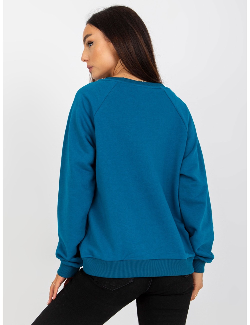 Dresowa bluza bez kaptura z napisem RUE PARIS