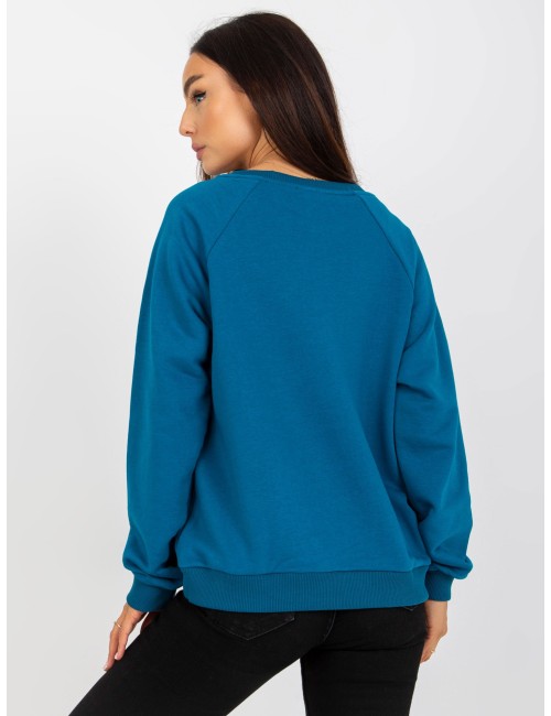 Dresowa bluza bez kaptura z napisem RUE PARIS
