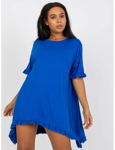 Mini sukienka plus size z falbaną