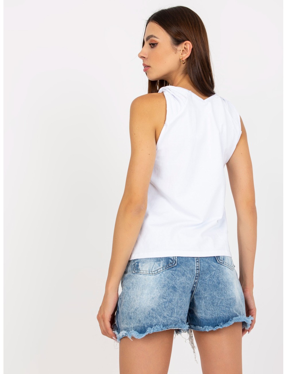 Gładki top basic z wiązanymi ramiączkami RUE PARIS