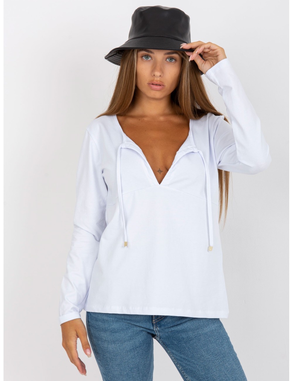 Bluzka basic z długim rękawem RUE PARIS