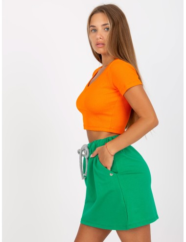 Dresowa mini spódnica basic z kieszeniami