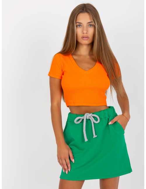Dresowa mini spódnica basic z kieszeniami