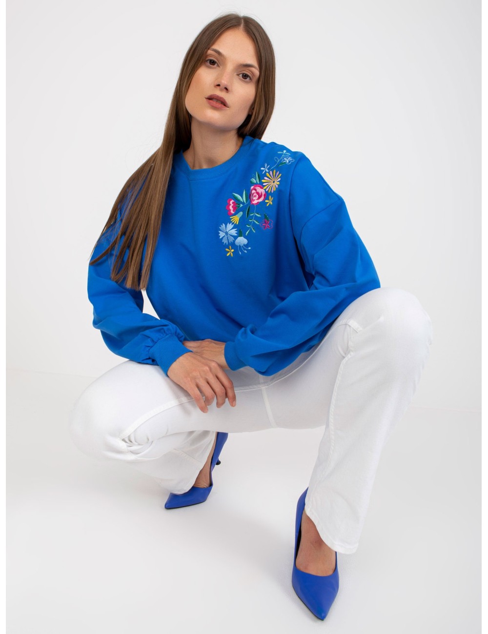 Bluza bez kaptura bawełniana RUE PARIS